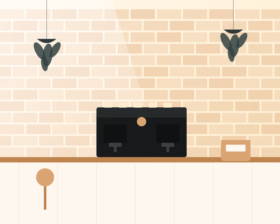 The café, before the morning rush.